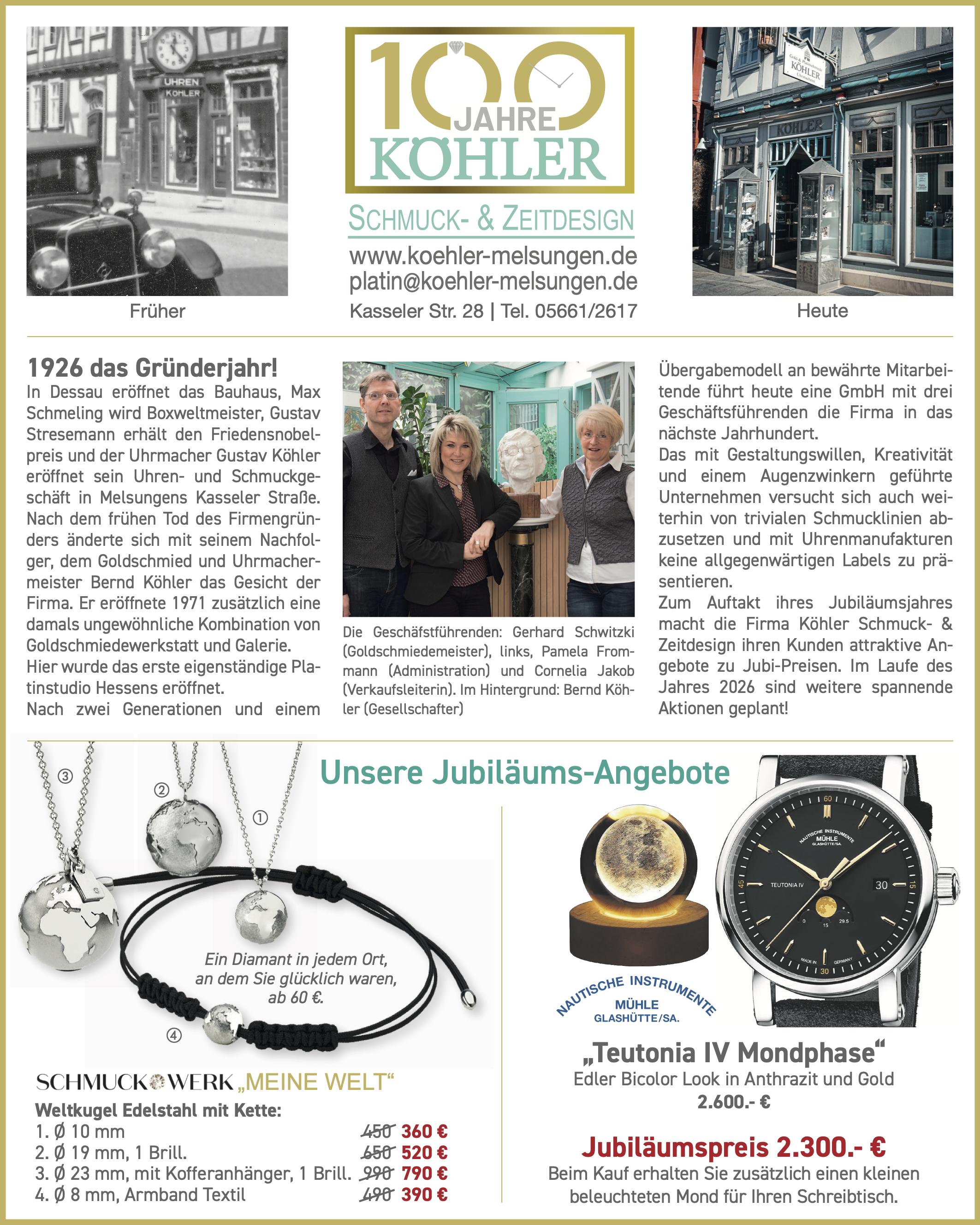 100 Jahre Köhler &ndash; Jubiläumsangebote