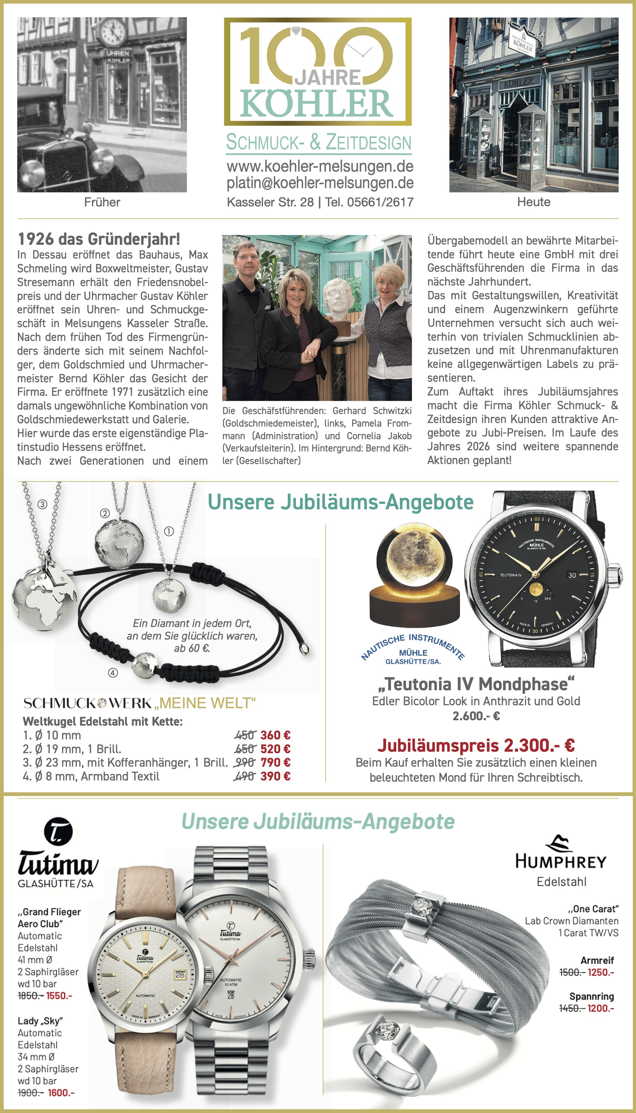 100 Jahre Köhler &ndash; Jubiläumsangebote